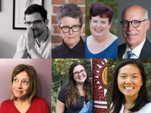 A collage of featured writers.