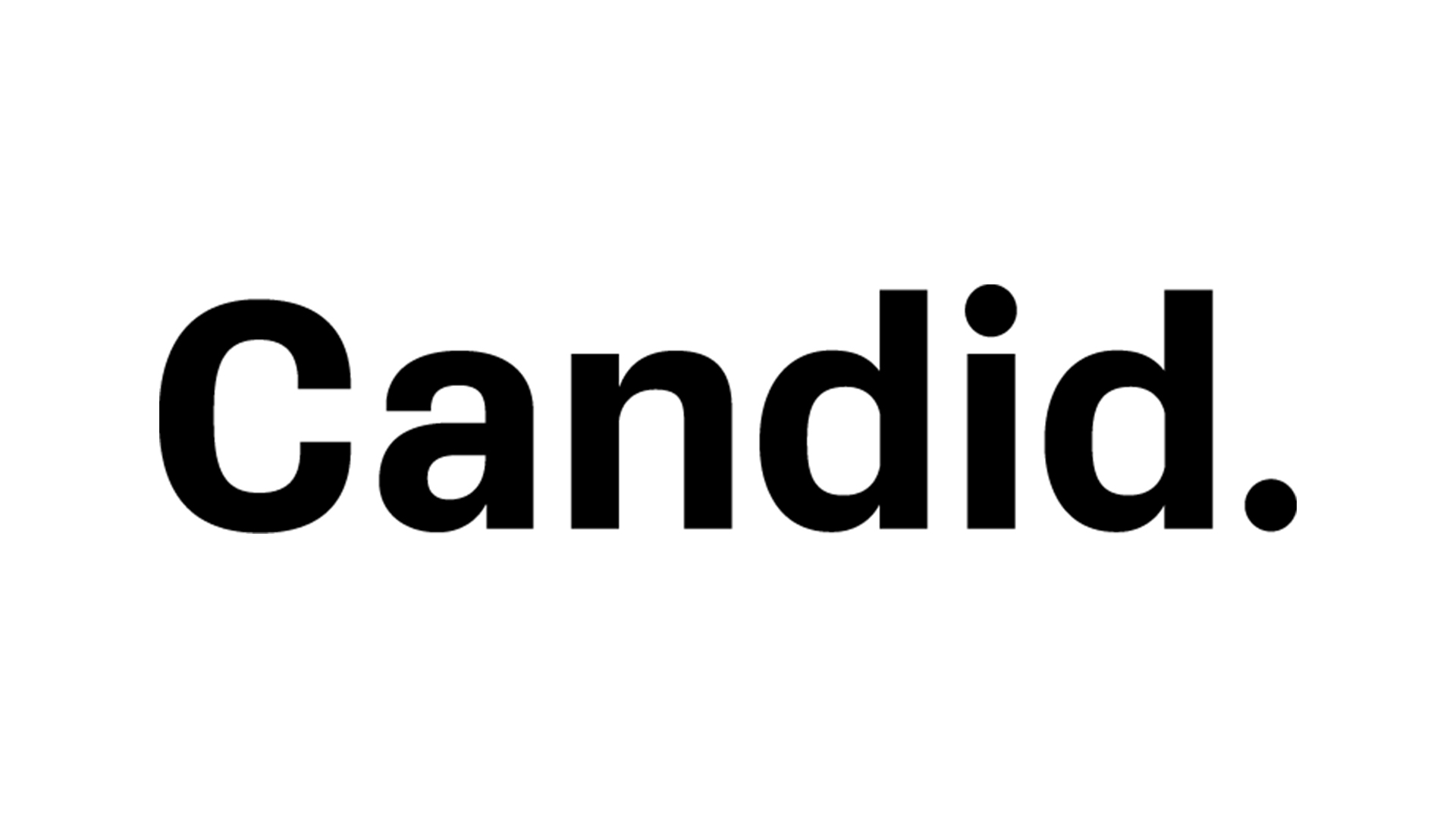 The Candid logo reads, "Candid." in black.