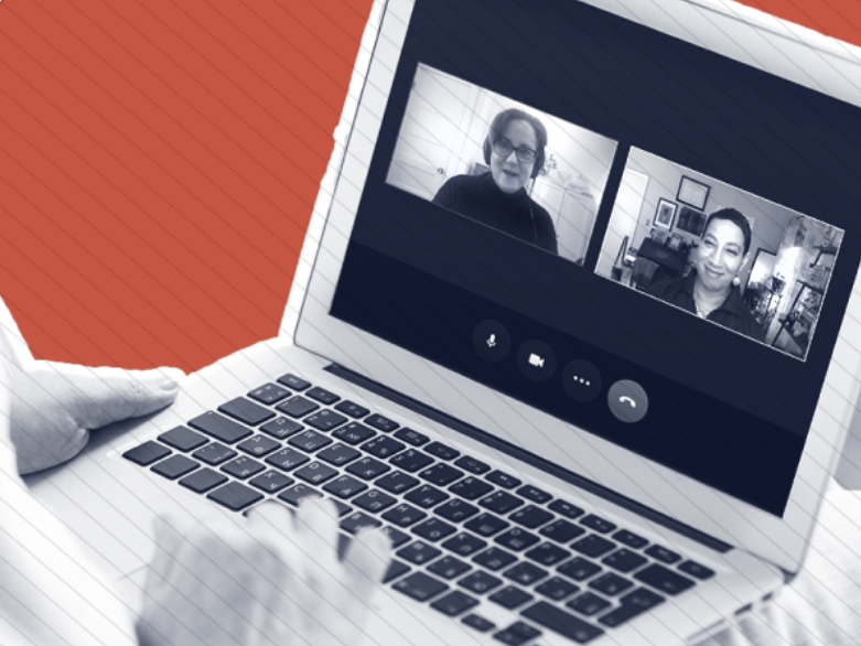 An image of a computer screen displaying a Zoom conversation between Guenevere Crum and Satonya Fair