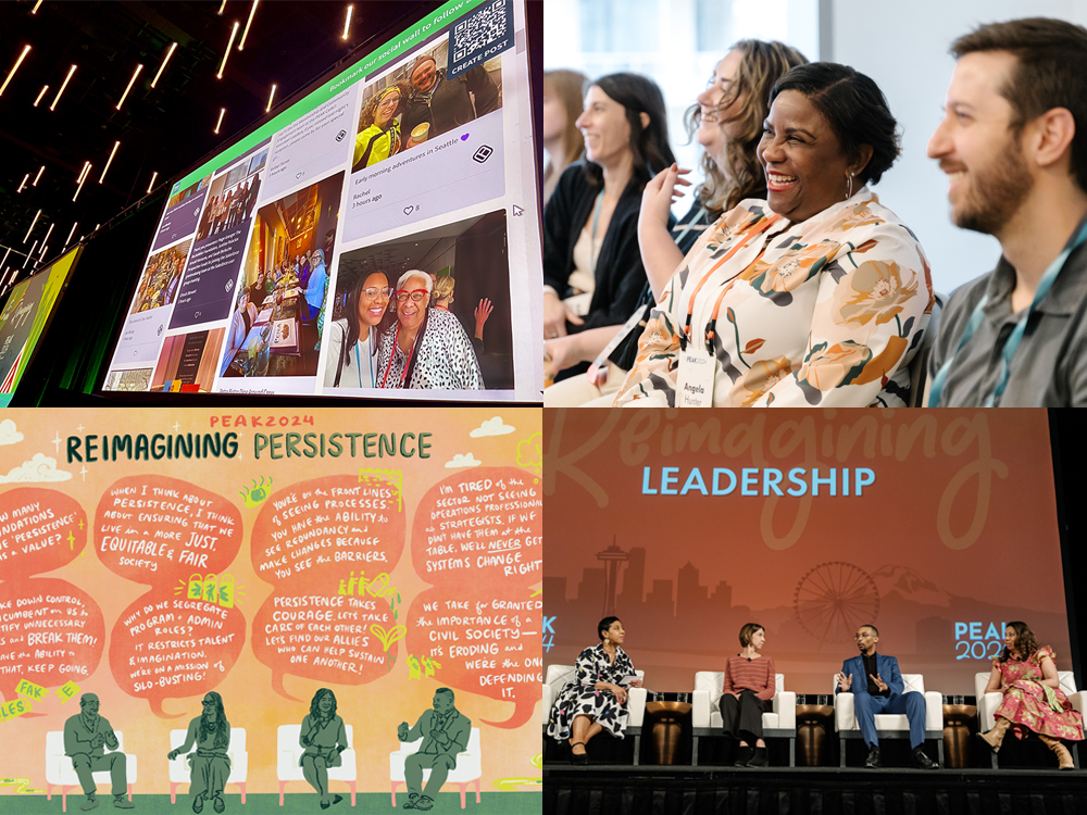 A four-photo montage of pictures from PEAK2024