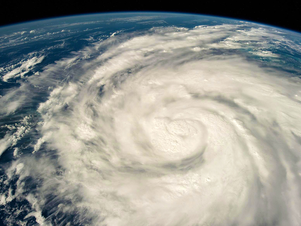 A photo taken from the International Space Station showing Hurricane Ian south of Cuba, gaining strength and heading toward Florida.