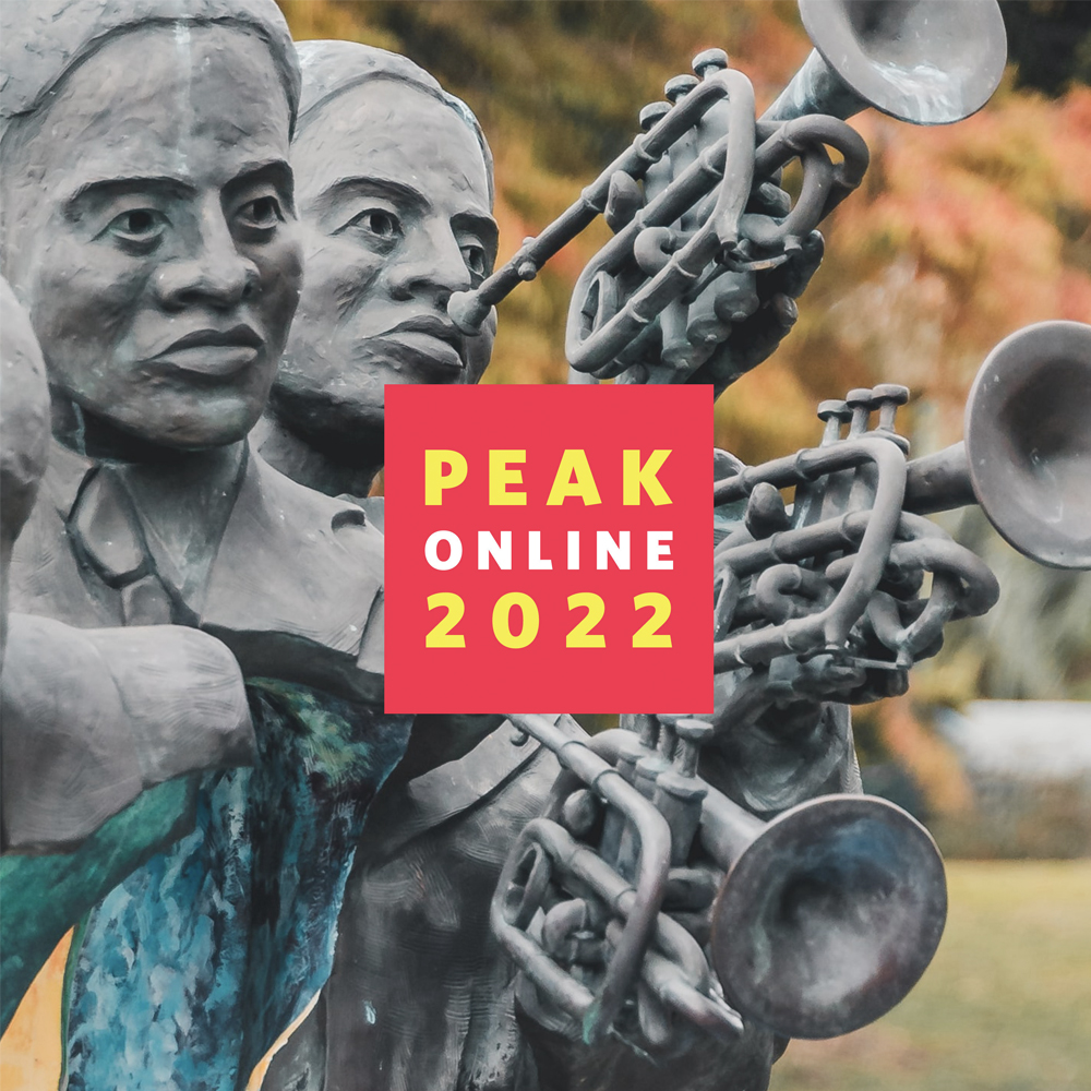 This design element shows imagery from the PEAK2022 brand.