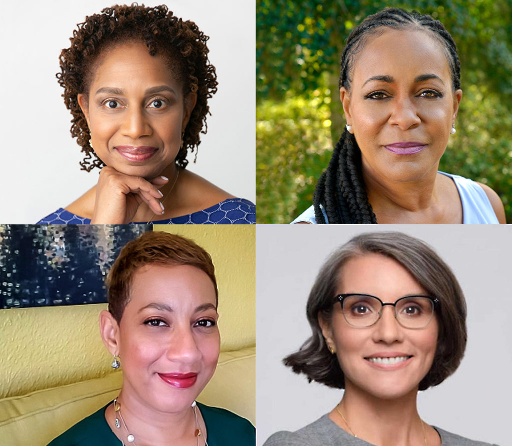 The four panelists' headshots are featured side by side.