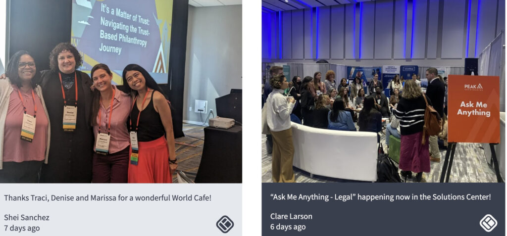 PEAK2024 attendees are seen throughout convening sessions.