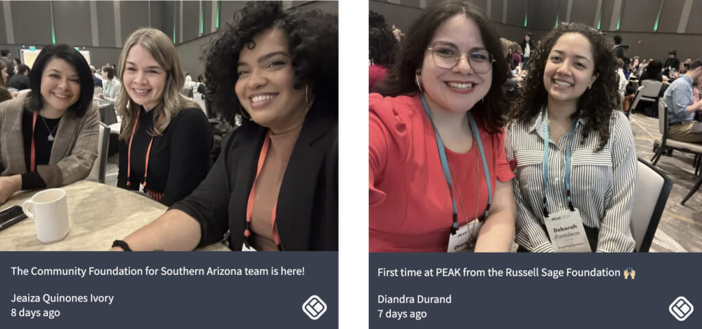 PEAK2024 attendees are seen throughout convening sessions.