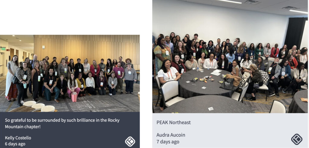 Group photos of various chapters at PEAK2024.