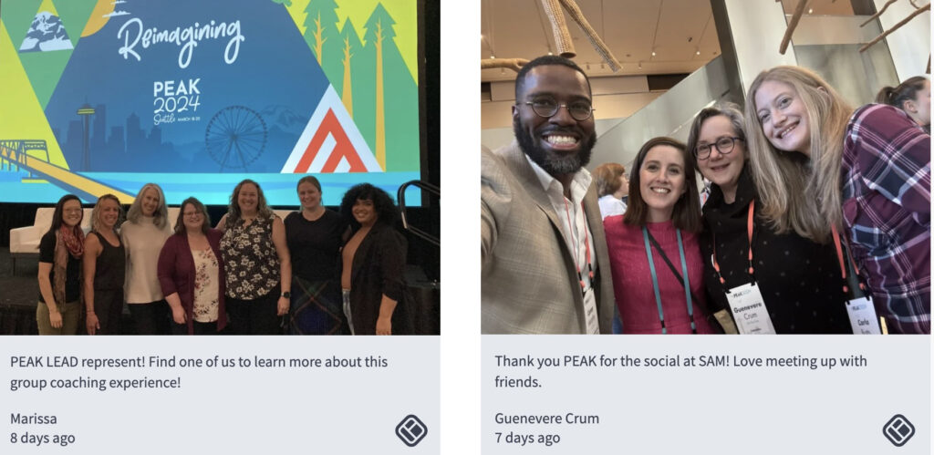 PEAK2024 attendees pose for group photos.